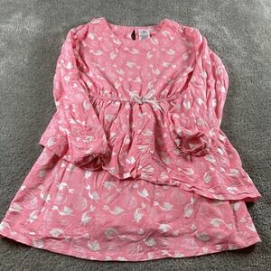 Disney Princess‎ Pink Dress Size 11/12 Long Sleeve Bow Tiered Girls Kids